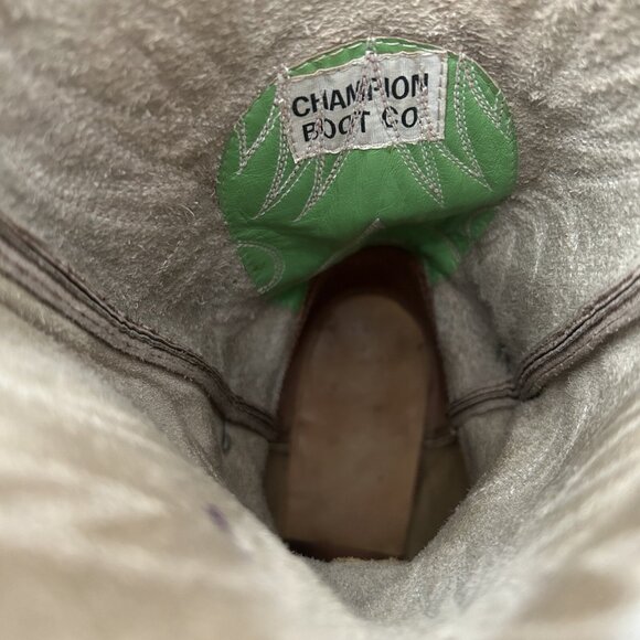 Champion Boot Co Vintage Snakeskin Cowboy Boots Mens 8.5 D - Picture 8 of 12